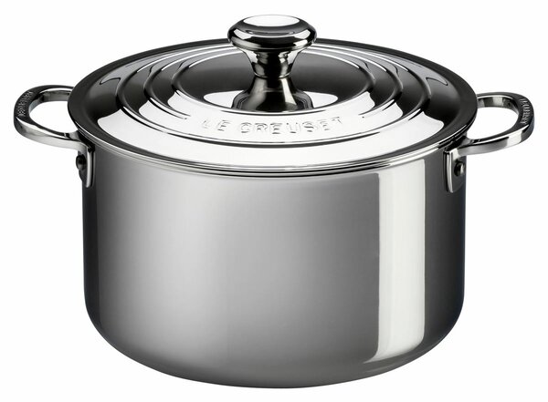 Le Creuset 28cm Signature Stainless Steel Stock Pot With Lid