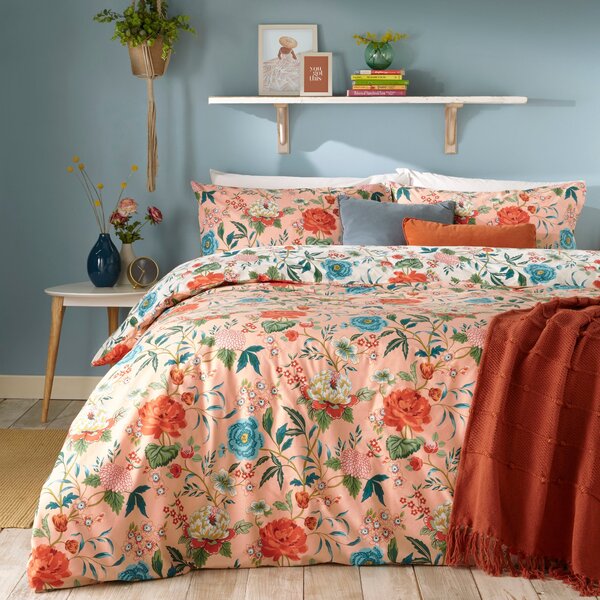 Furn Azalea Floral Duvet Cover Bedding Set Pink