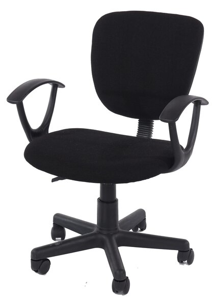 Lust study chair in black fabric & black base