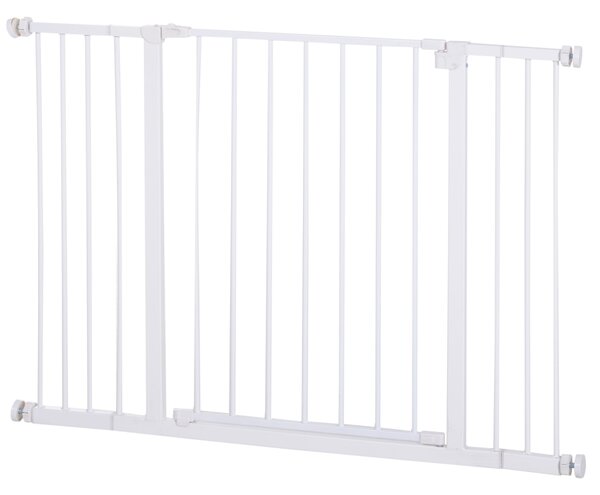 PawHut Pressure Fitted Pet Dog Safety Gate Metal Fence Extending 72-107cm Wide