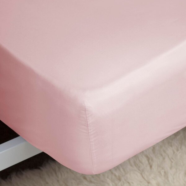 Belledorm 400 Thread Count Fitted Sheet Blush Single