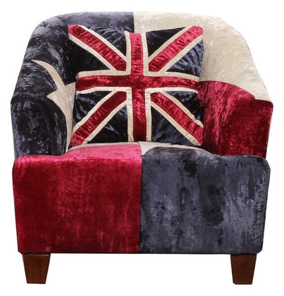 Union Jack Handmade Armchair Real Velvet