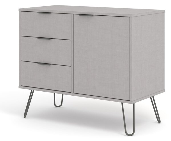 Augustine Grey Small Sideboard 1 Doors 3 Drawers