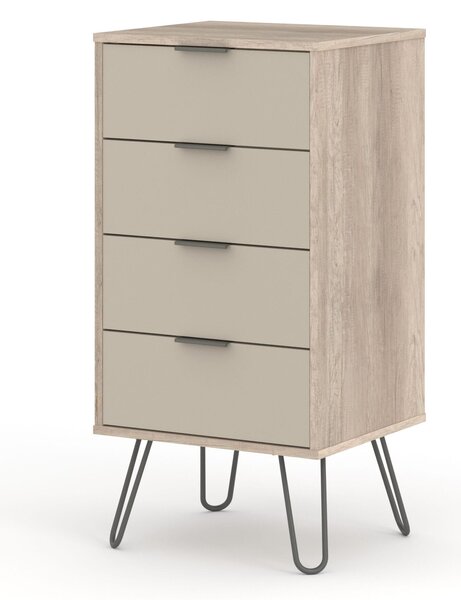 Augustine Driftwood 4 Drawer Narrow Chest Of Drawers
