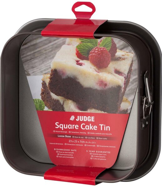 Judge Bakeware Non-Stick Springform Square Cake Tin