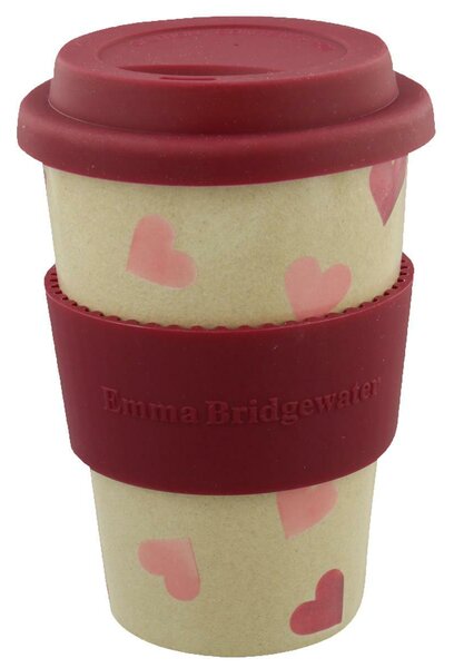 Emma Bridgewater Pink Hearts Rice Husk Travel Mug