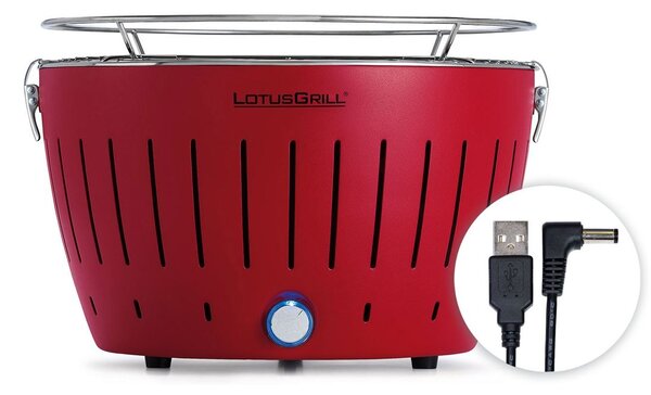 LotusGrill Mini Smokeless Charcoal BBQ Red