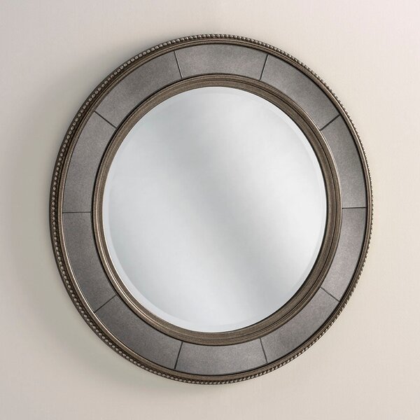 Antique Silver Circular Wall Mirror
