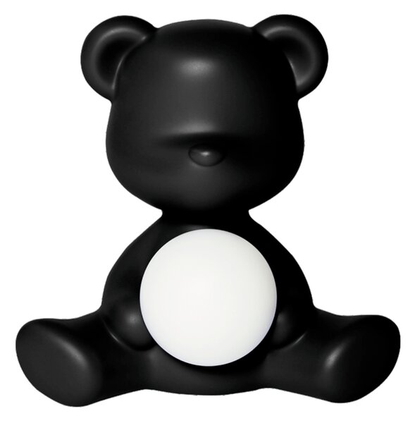 TEDDY GIRL LAMP WITH RECHARGEABLE LED - Black