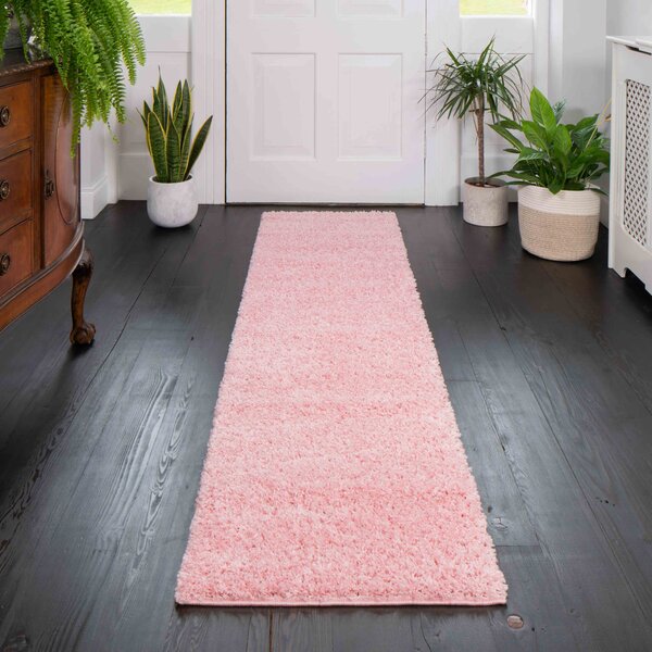 Baby Pink Shaggy Runner Rug | Vancouver