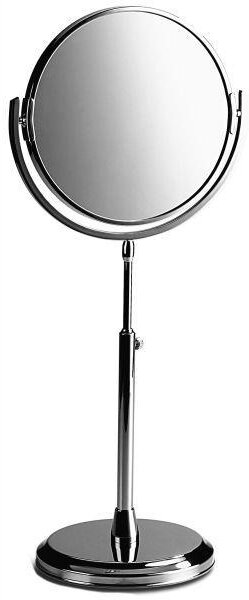 Samuel Heath Freestanding Height Adjustable Plain / X5 Magnifying Mirror L107 Chrome Plated