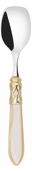 ALADDIN GOLD-PLATED RING 6 ICE CREAM SPOONS - Ivory