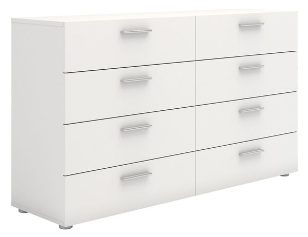 Peepo Wide Chest Of 8 Drawers (4+4) In White