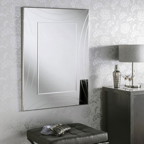 Contemporary Grey Bold Frame Wall Mirror