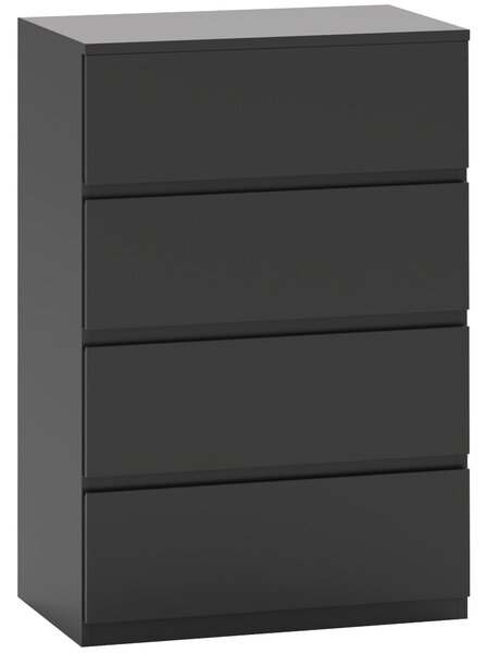 HOMCOM Chest of Drawers, 4-Drawer Storage Cabinets, Modern Dresser, Storage Drawer Unit for Bedroom