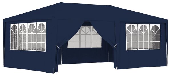 Professional Party Tent with Side Walls 4x6 m Blue 90 g/m?