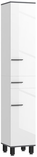 HOMCOM 190cm Slim Bathroom Storage Cabinet - White