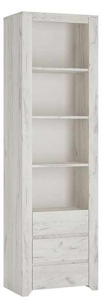 Feather Tall Narrow 3 Drawer Bookcase