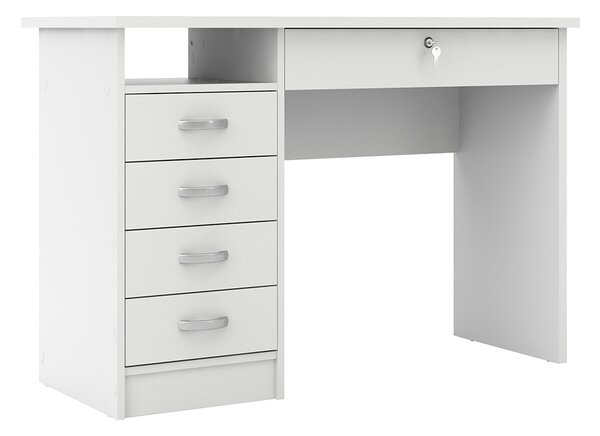 Fosy Desk 5 Drawers in White