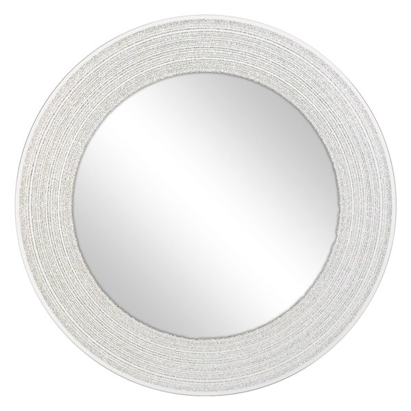 Sparkle Round Wall Mirror, 50cm Silver