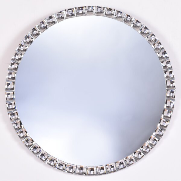 Jewel Round Wall Mirror, 45cm Clear