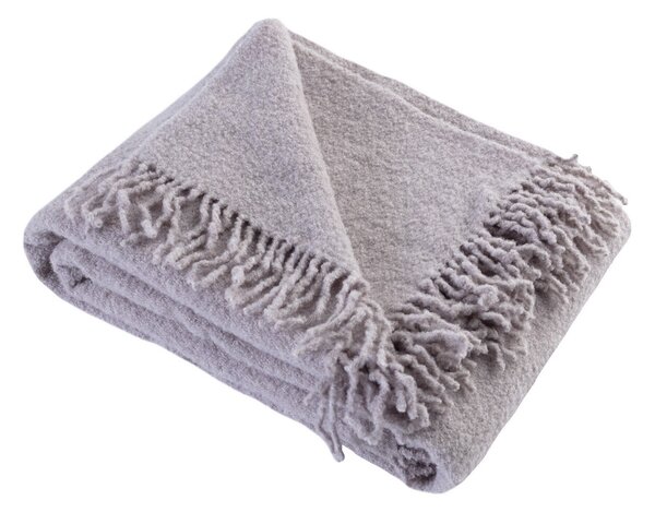Boucle blanket 140x200cm light grey