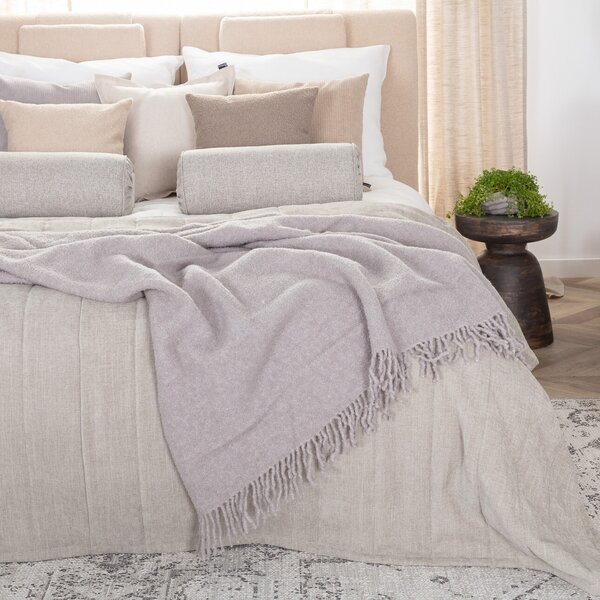 Boucle blanket 140x200cm light grey