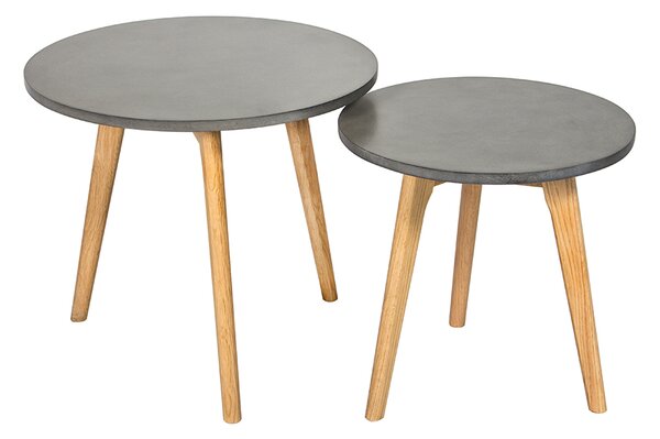 Herer Nest Of 2 Concrete Effect Tables