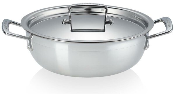 Le Creuset 24cm 3 Ply Stainless Steel Non-Stick Chefs Casserole