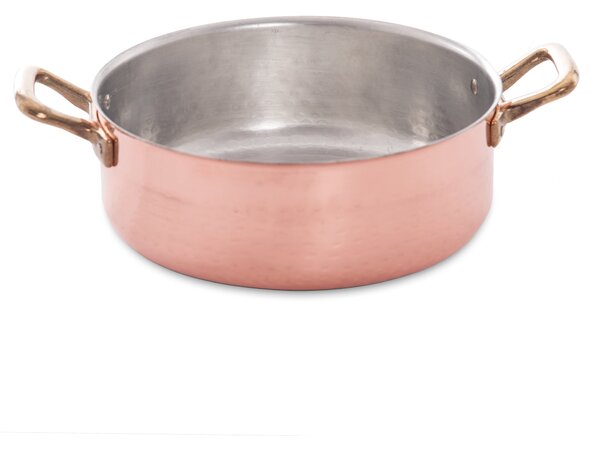 COPPER LOW SAUCEPAN TWO HANDLES WITH LID - 18CM