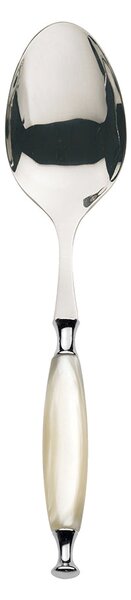 COUNTRY CHROME RING SALAD SERVING SPOON - Ivory