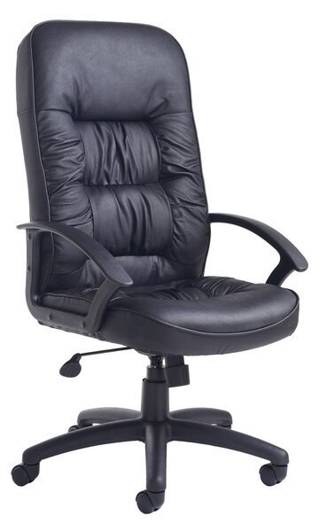 Glender High Black Bonded Leather Executive Office Chair Headrest