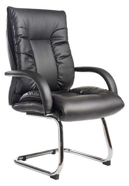 Mcall Black Faux Leather Executive Visitor Chair