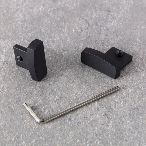Premium ceiling rail cap black 2pc