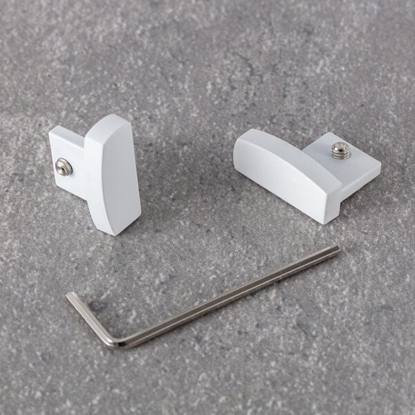 Premium ceiling rail cap white 2pc
