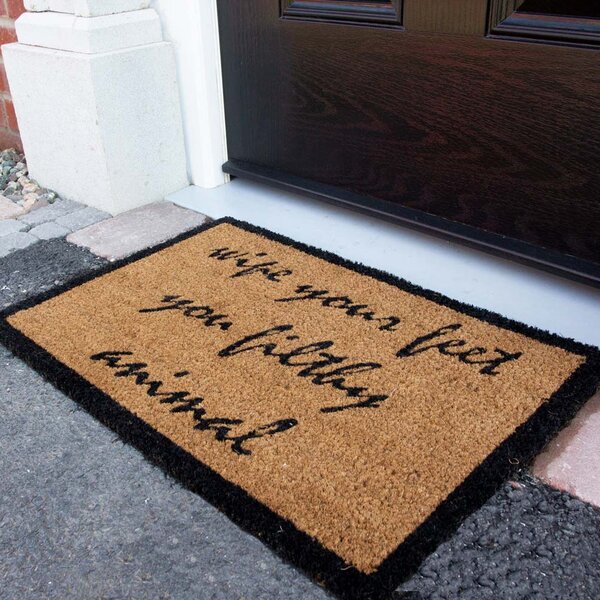 Funny Home Alone Coir Outdoor Entrance Doormat