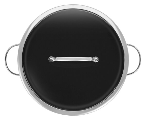Dunelm TriPly 28cm Casserole Dish Silver/Black