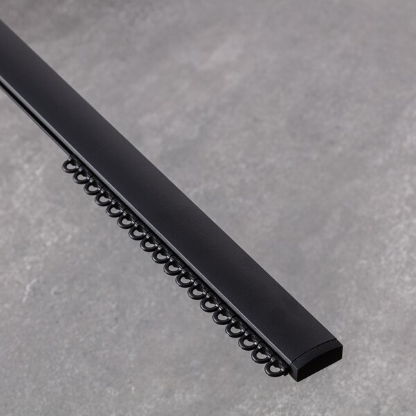 Premium aluminium ceiling rail single 150cm black - set