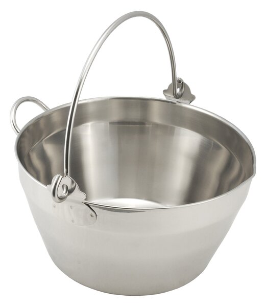 Stainless Steel Maslin 8L Jam Pan With Handle Silver