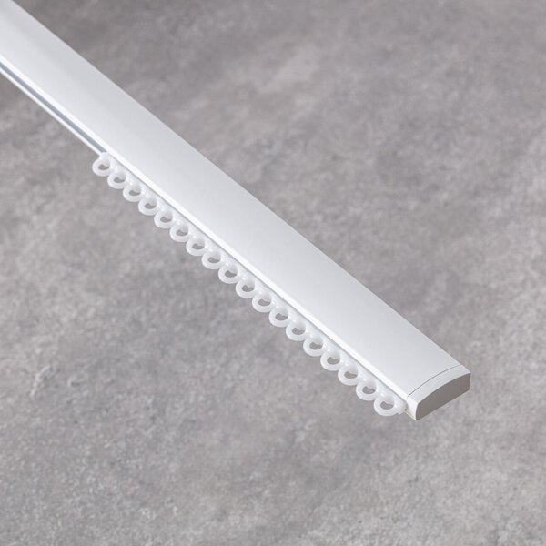 Premium aluminium ceiling rail single 180cm white - set