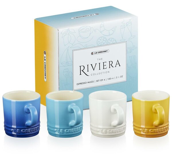 Le Creuset Riviera Set Of 4 Espresso Mugs