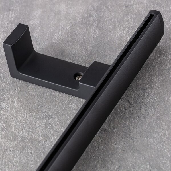 Metal wall bracket for ceiling rail Premium black