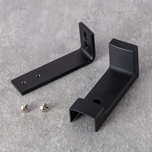 Metal wall bracket for ceiling rail Premium black