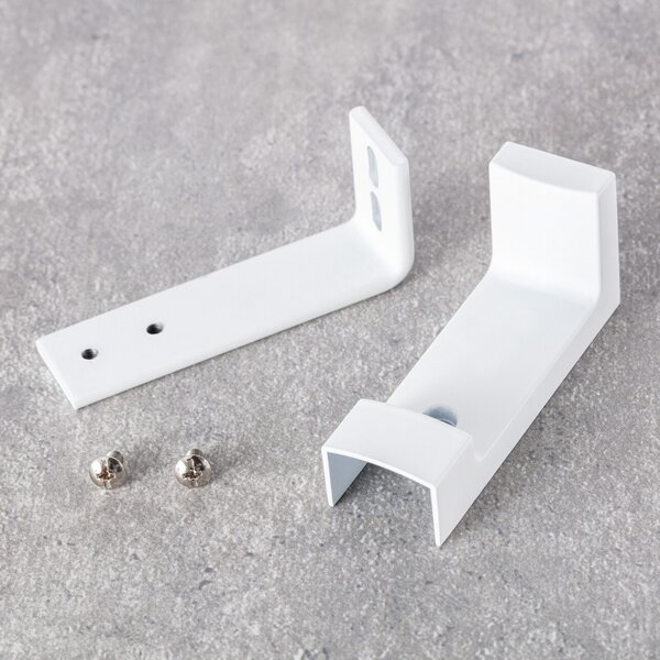 Metal wall bracket for ceiling rail Premium white - set