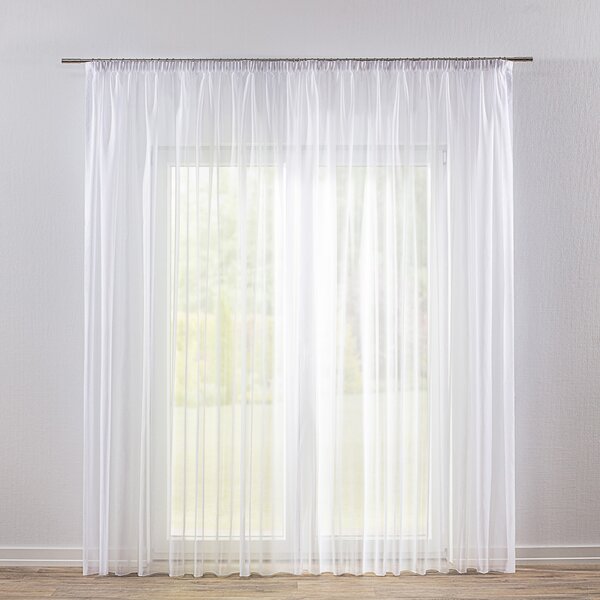 Pencil pleat voile/net curtain