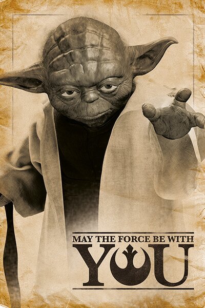 Poster Star Wars - Yoda, May The Force Be With You, (61 x 91.5 cm)