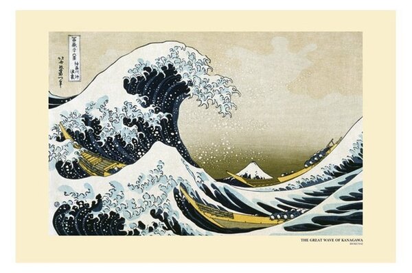 Poster Kacušika Hokusai - The Great Wave off Kanagawa, (91.5 x 61 cm)