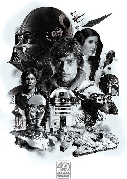 Poster Star Wars - 40th Anniversary, (61 x 91.5 cm)