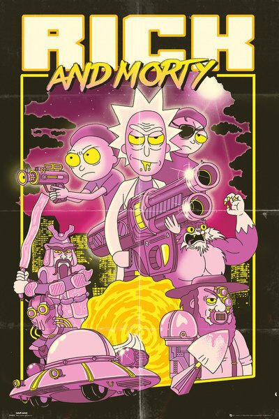 Poster Rick and Morty - Action Movie, (61 x 91.5 cm)