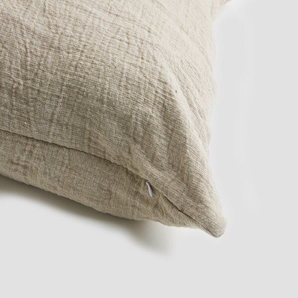 Piglet Oatmeal Crinkle Cushion Cover Size Without Filler - 65 x 65 cm